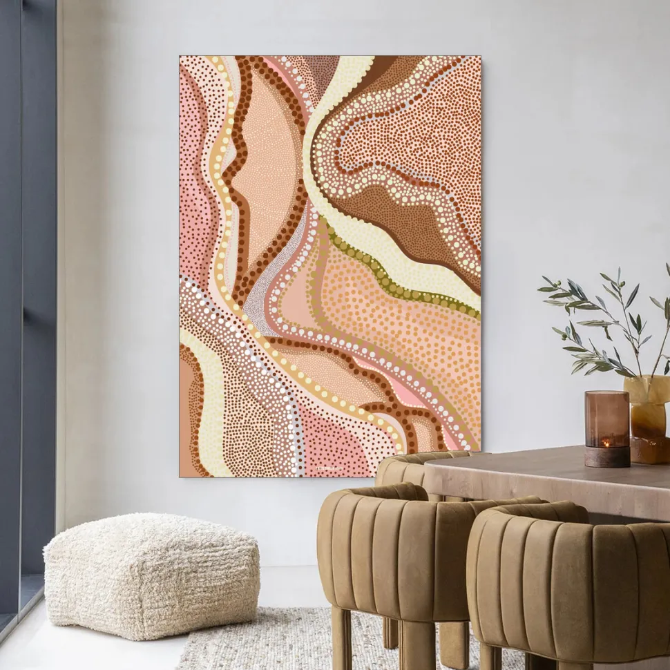 Wandkleed Vague in maat en frame naar keuze