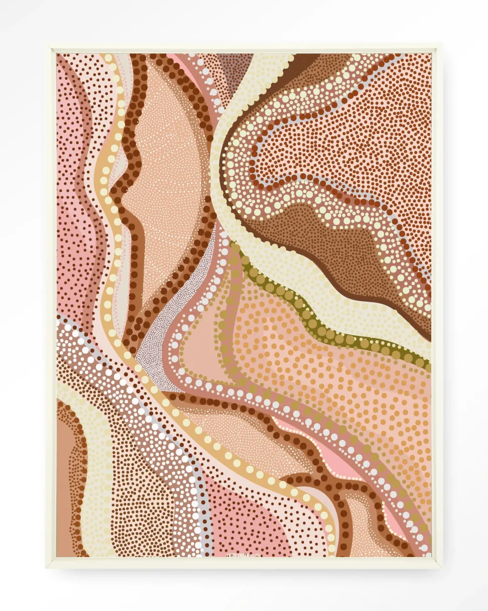 Wandkleed Vague in maat en frame naar keuze