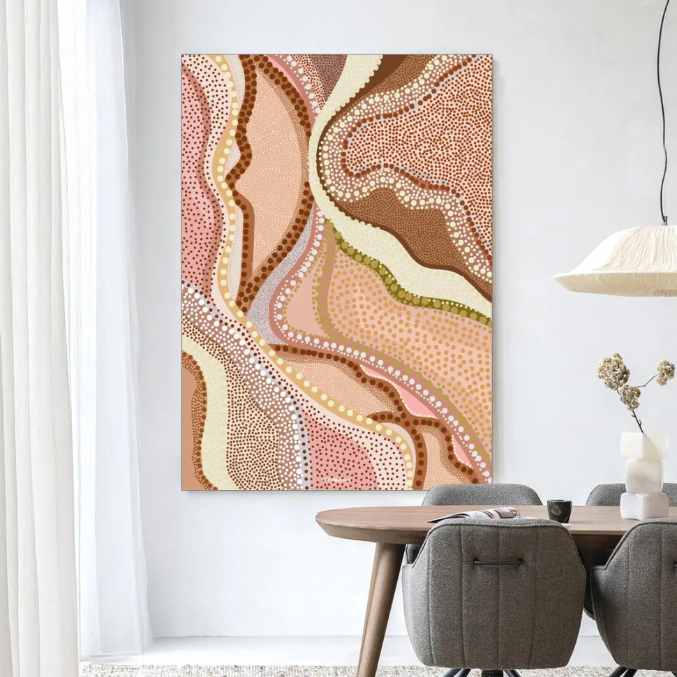 Wandkleed Vague in maat en frame naar keuze