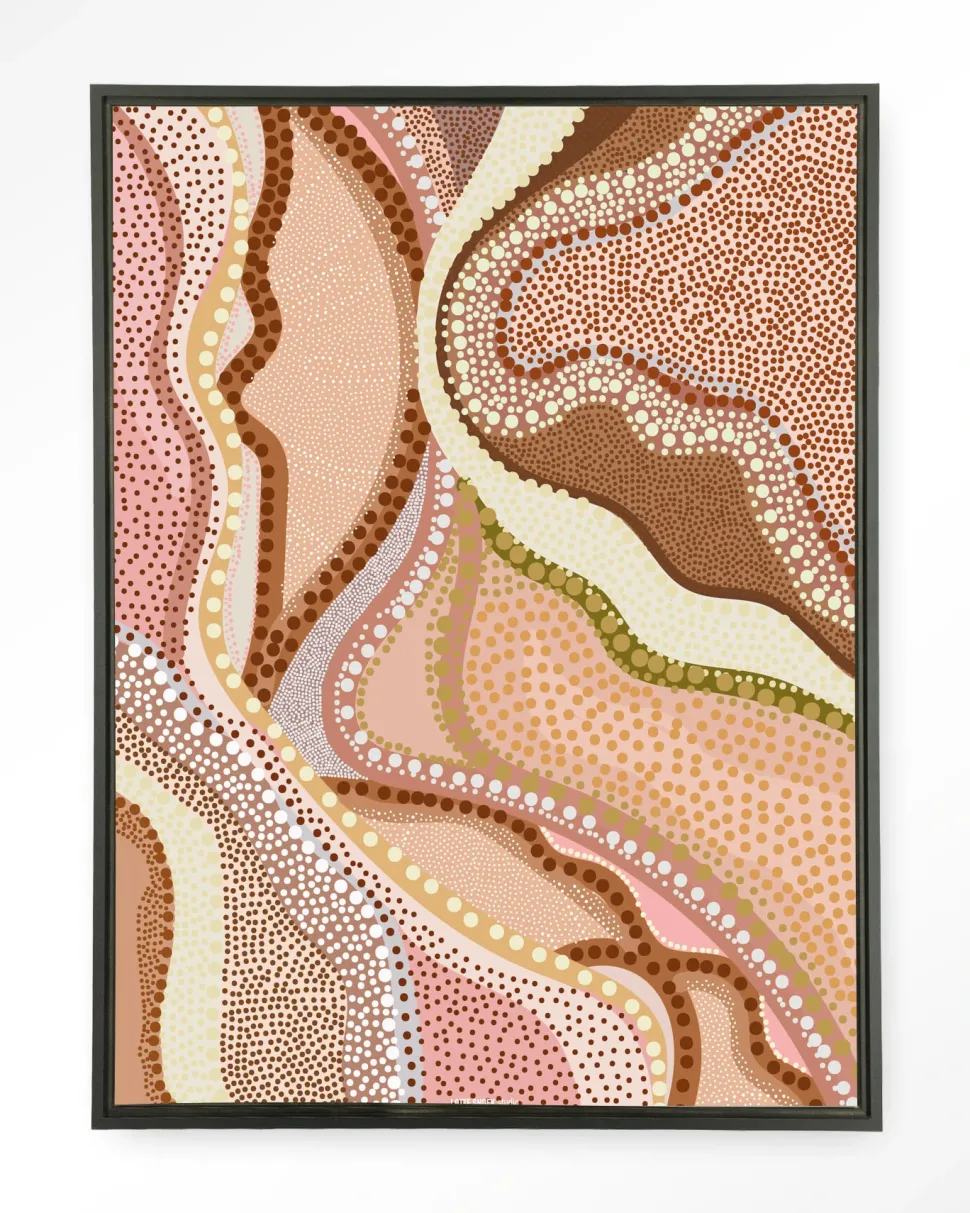 Wandkleed Vague in maat en frame naar keuze