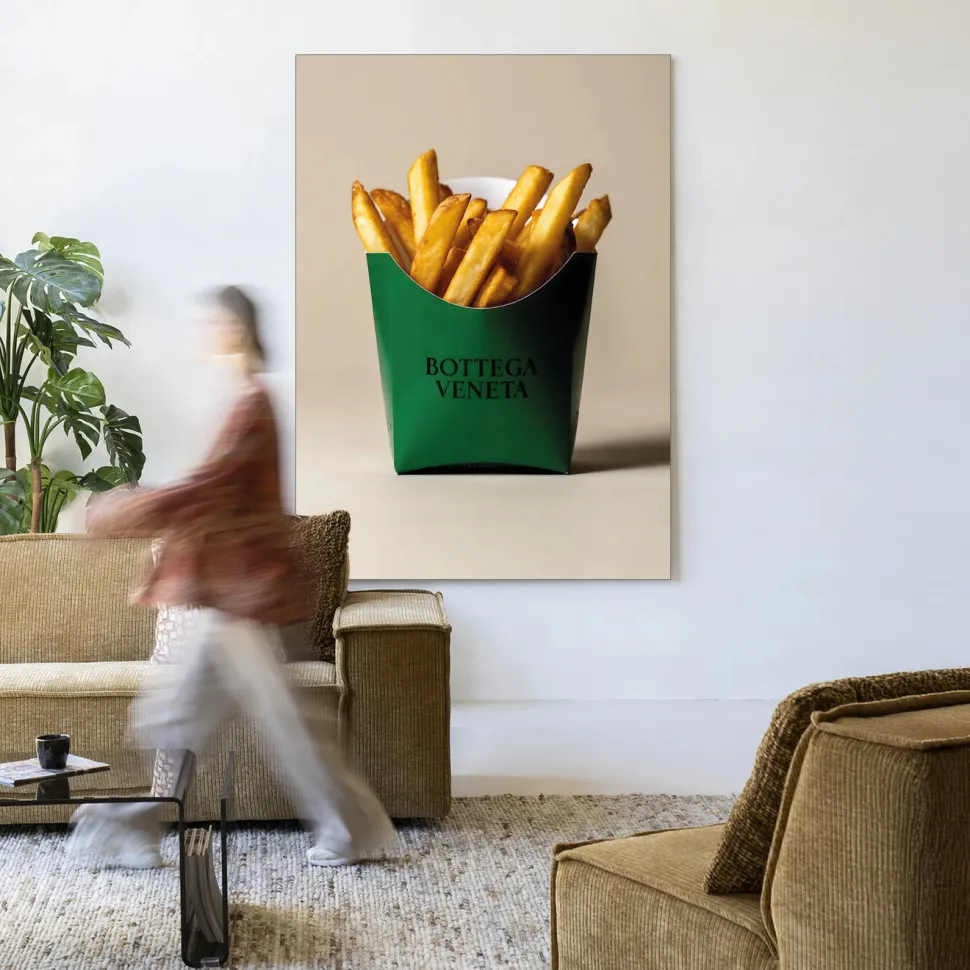 Wandkleed Veneta Fries in maat en frame naar keuze