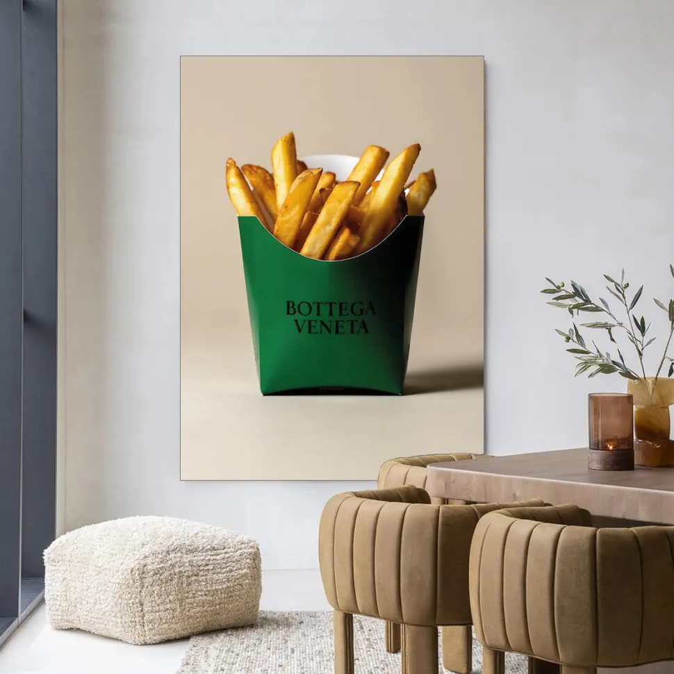Wandkleed Veneta Fries in maat en frame naar keuze