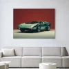 Wandkleed Vintage Lamborghini in maat en frame naar keuze