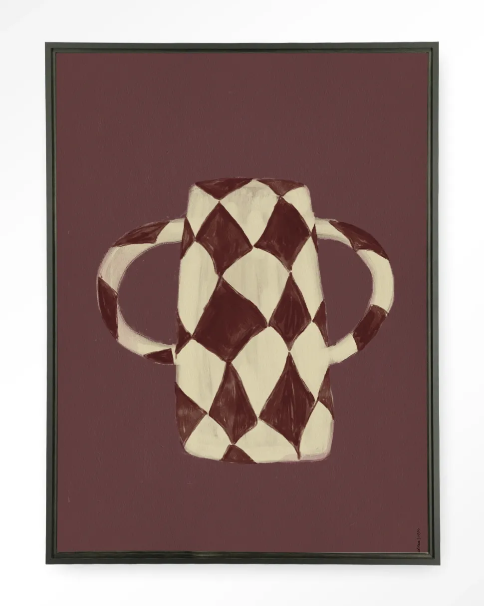 Wandkleed Vivid Vase 07 in maat en frame naar keuze