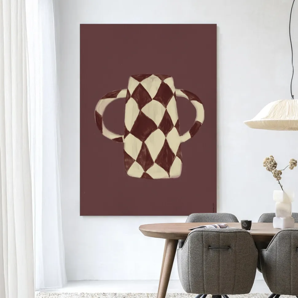 Wandkleed Vivid Vase 07 in maat en frame naar keuze