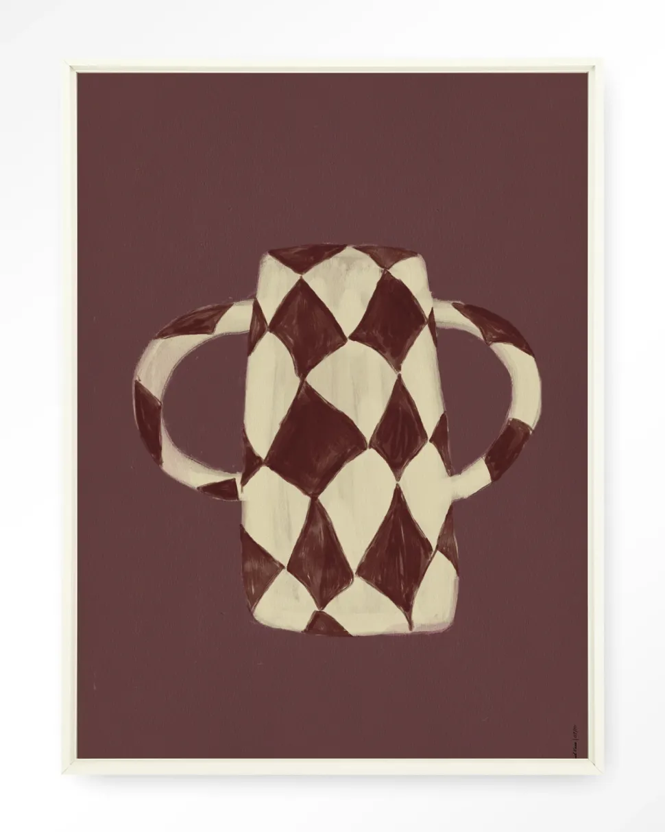 Wandkleed Vivid Vase 07 in maat en frame naar keuze