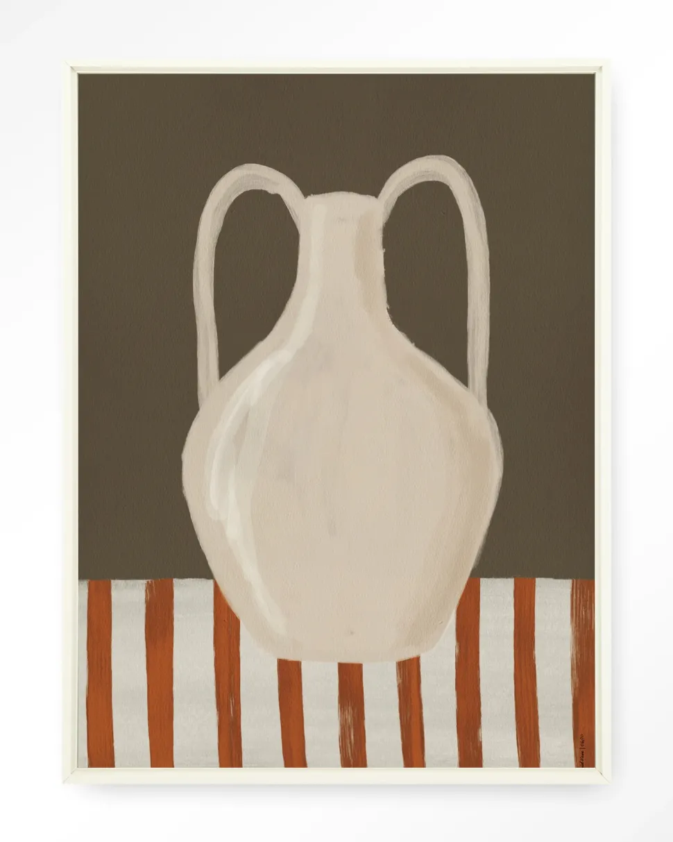 Wandkleed Vivid Vase 06 in maat en frame naar keuze