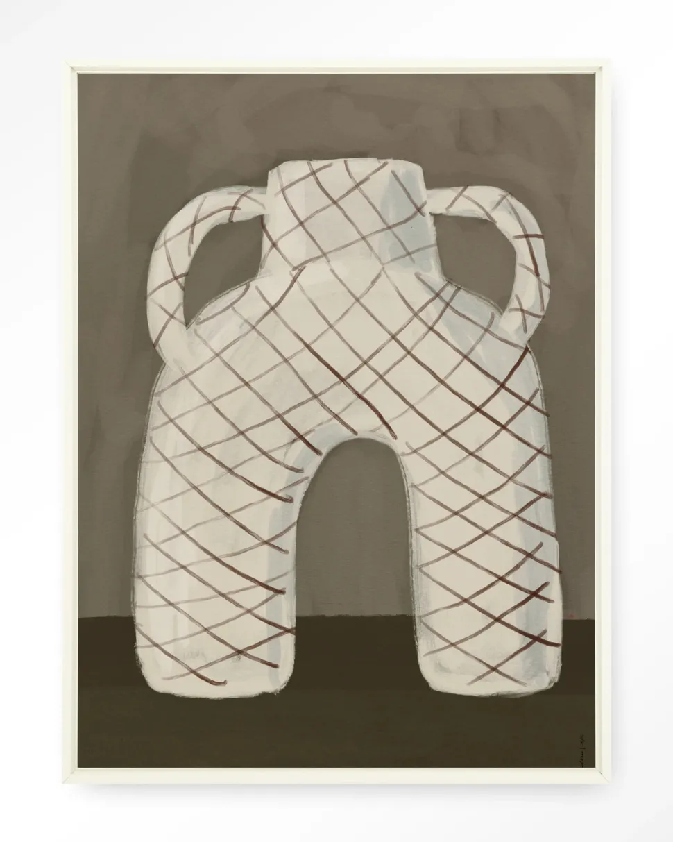 Wandkleed Vivid Vase 05 in maat en frame naar keuze