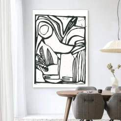 Wandkleed Vogel in maat en frame naar keuze