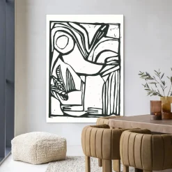 Wandkleed Vogel in maat en frame naar keuze