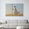 Wandkleed Warrior In White in maat en frame naar keuze