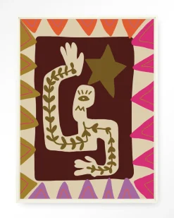 Wandkleed Wave in maat en frame naar keuze