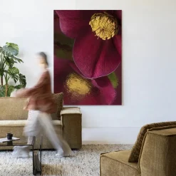 Wandkleed Weerspiegeling Van Een Kerstroos in maat en frame naar keuze