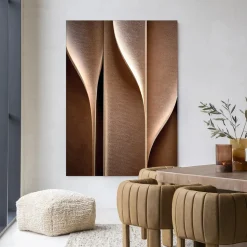 Wandkleed Whispering Curves in maat en frame naar keuze