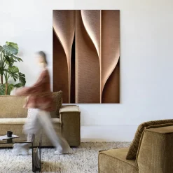 Wandkleed Whispering Curves in maat en frame naar keuze