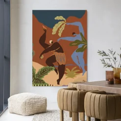 Wandkleed Wild Rhythm in maat en frame naar keuze