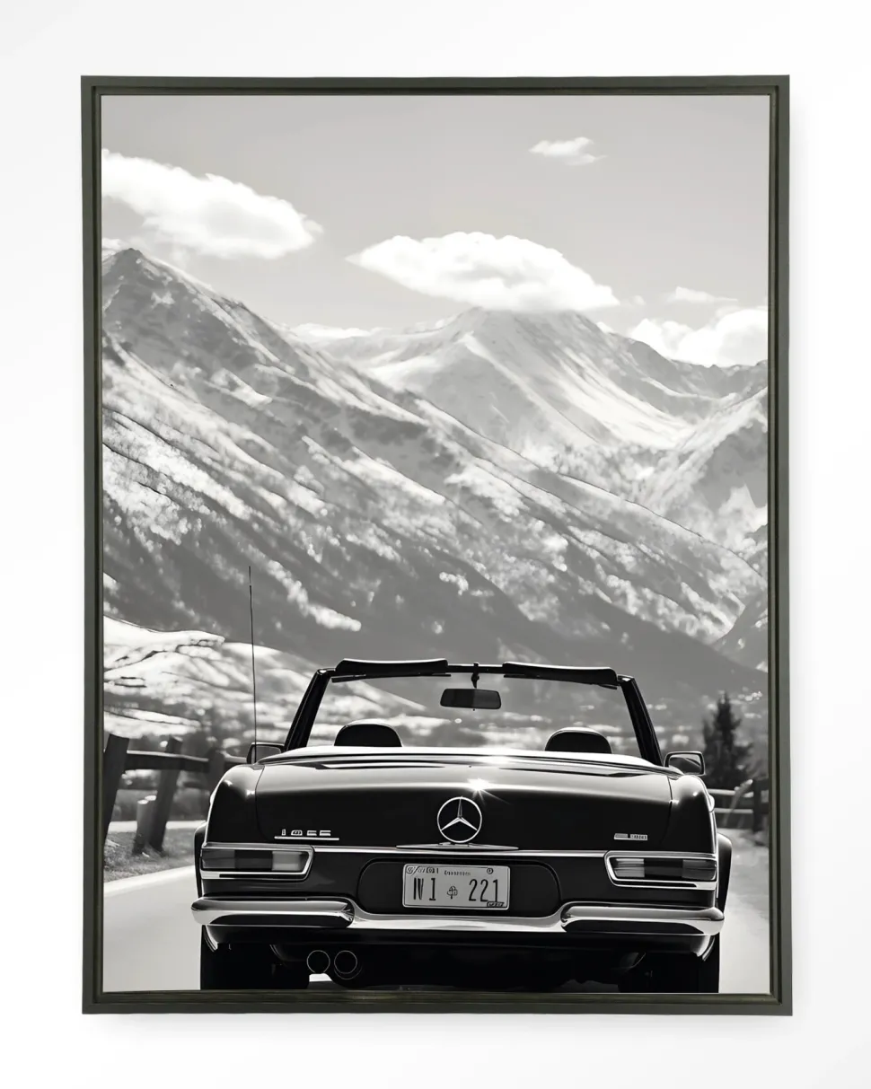 Wandkleed Winter Road in maat en frame naar keuze