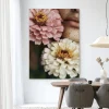 Wandkleed Zinnia in maat en frame naar keuze