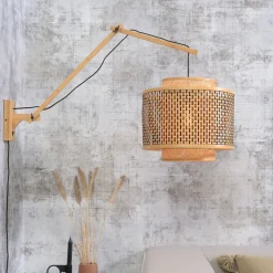 Wandlamp Bhutan 40cm, Bamboe