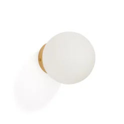 Wandlamp Brisia Glas en messing