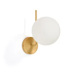 Wandlamp Brisia Glas en messing