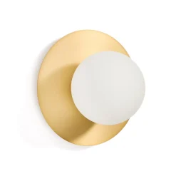 Wandlamp Brisia Glas en messing