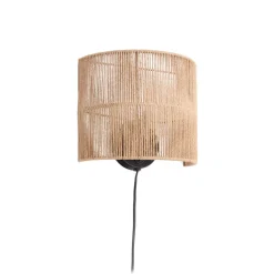 Wandlamp Canar Jute, kleur Naturel