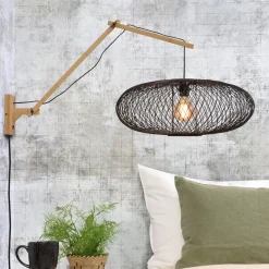 Wandlamp Cango 112cm, Bamboe