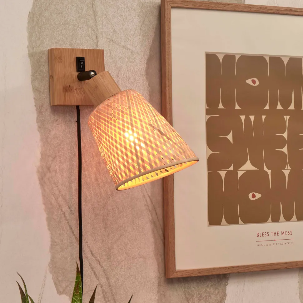 Wandlamp Java Bamboe