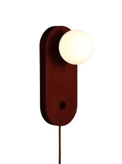 Wandlamp Java Bamboe en glas, kleur Bruin
