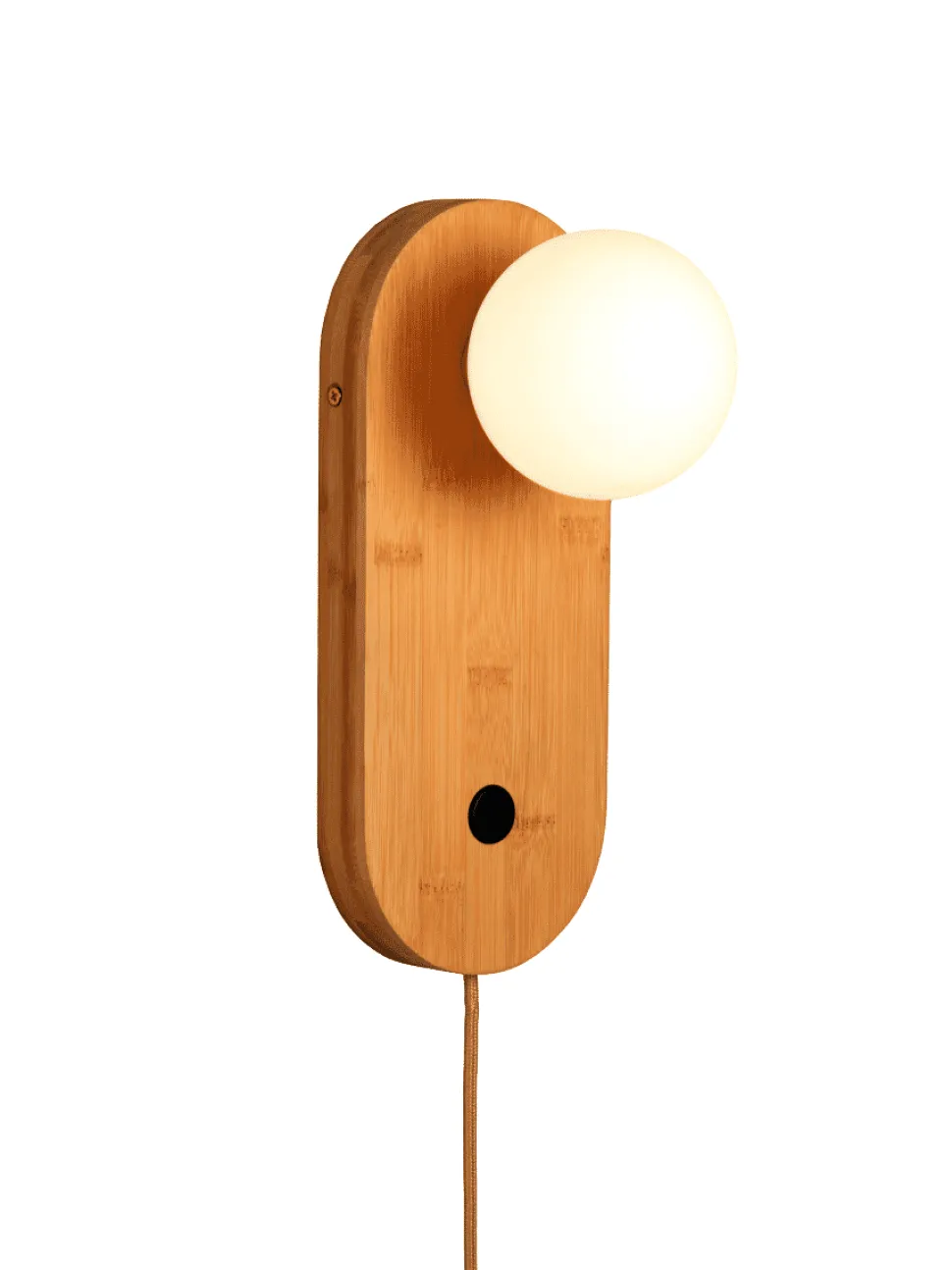 Wandlamp Java Bamboe en glas, kleur Naturel