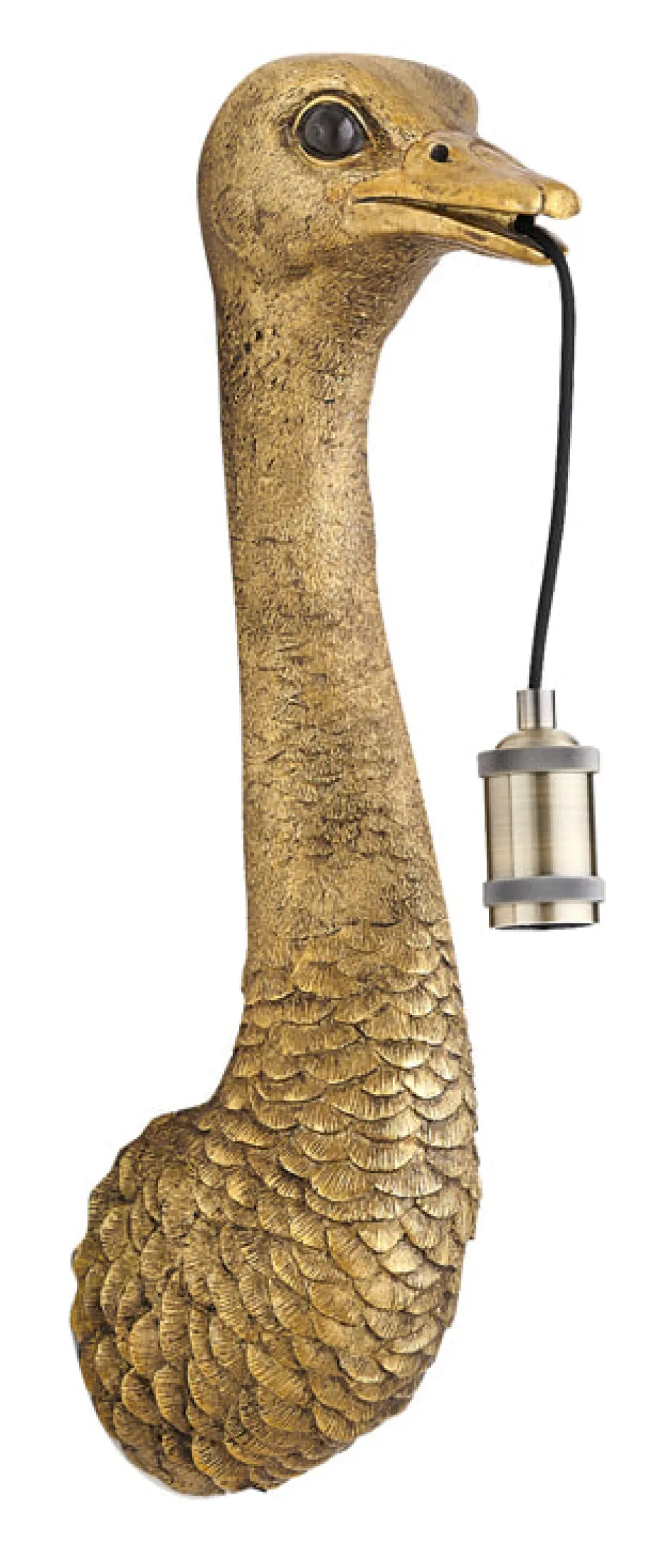 Wandlamp Ostrich, 57.5cm, kleur Antiek Brons