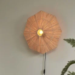 Wandlamp Panama Raffia, kleur Naturel