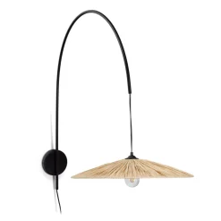 Wandlamp Rosella Raffia, kleur Naturel
