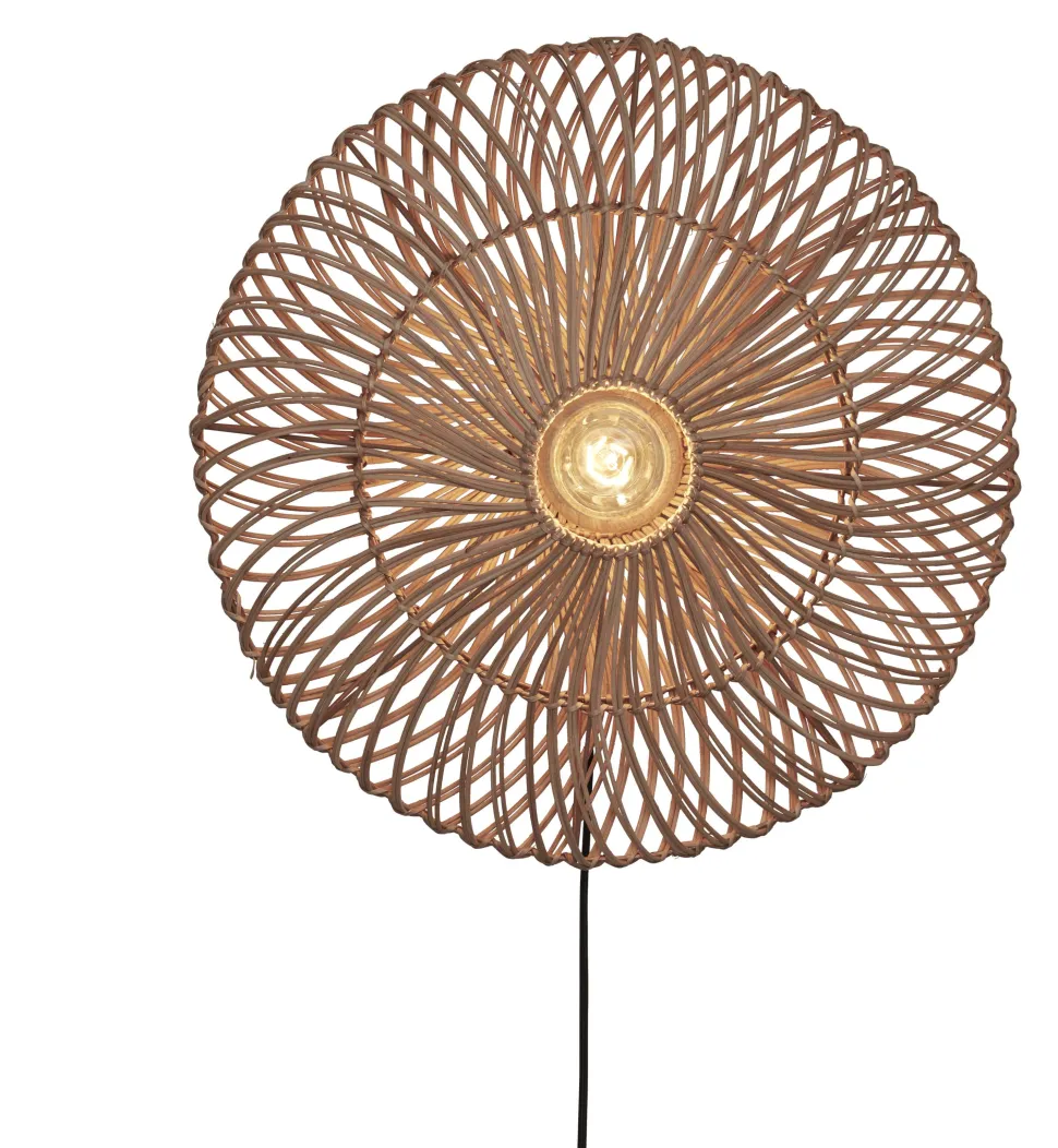 Wandlamp Zanzibar Rotan, 55cm