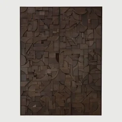 Wandpaneel Bricks Teakhout, 90 x 120cm