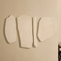 Wandpaneel Siluna Papier-maché, Set van 4 stuks