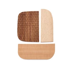 Wandpaneel Trivax Set van 3 stuks, Acaciahout