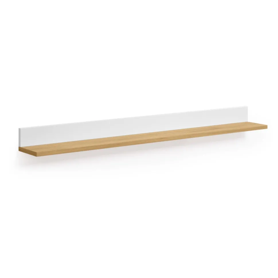 Wandplank Abilen Eiken, kleur Wit