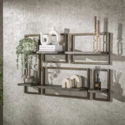 Wandplank Dishon Antiek Brass, Set van 5 stuks