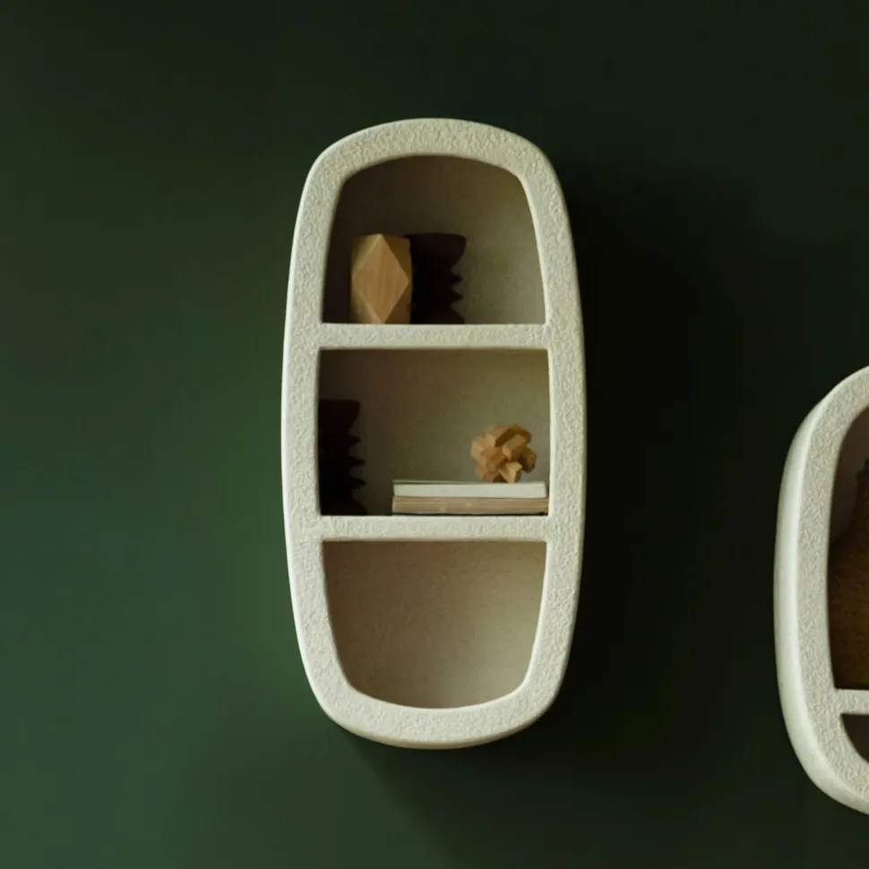 Wandplank Veda Gerecycled marmer, 81 x 40cm