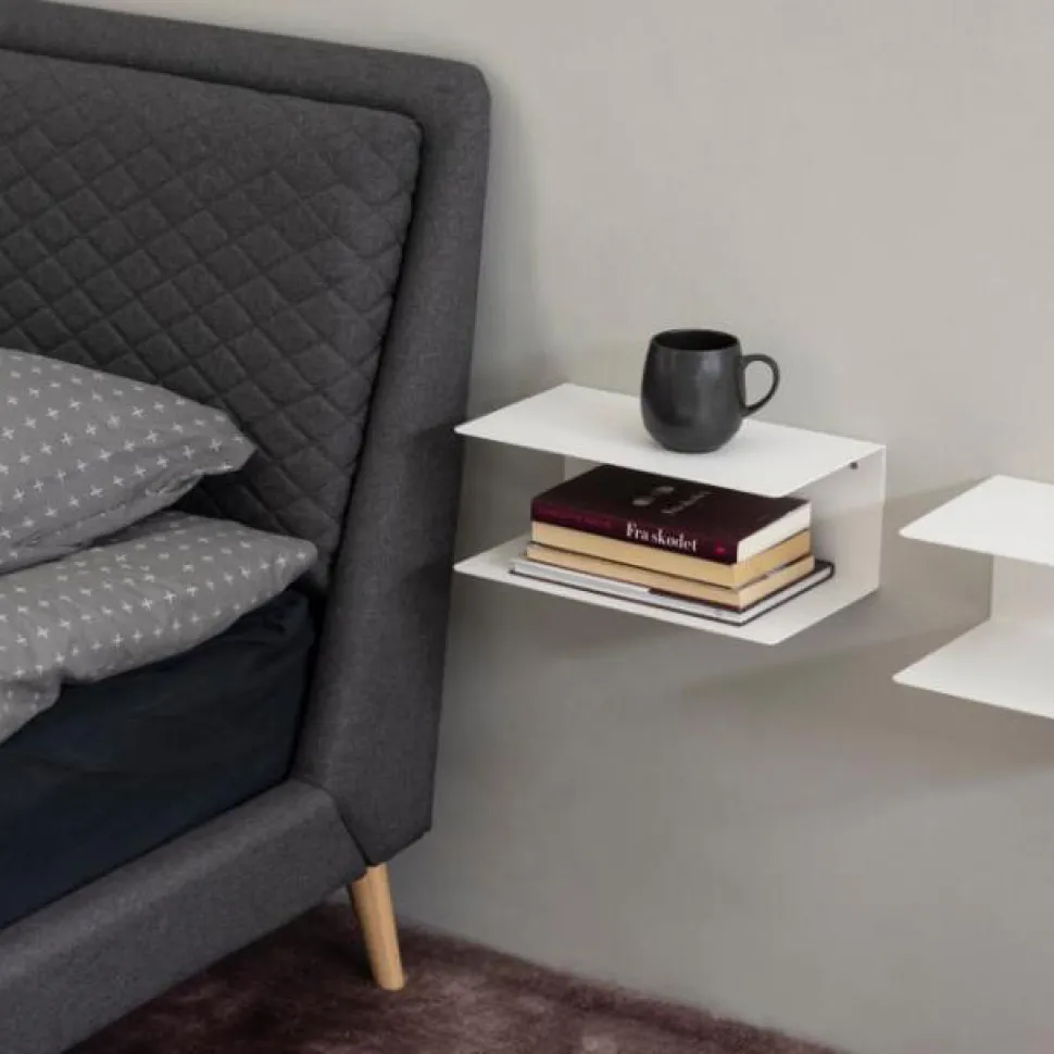 Wandplankje Nonny met dubbele plank, metaal, 35cm