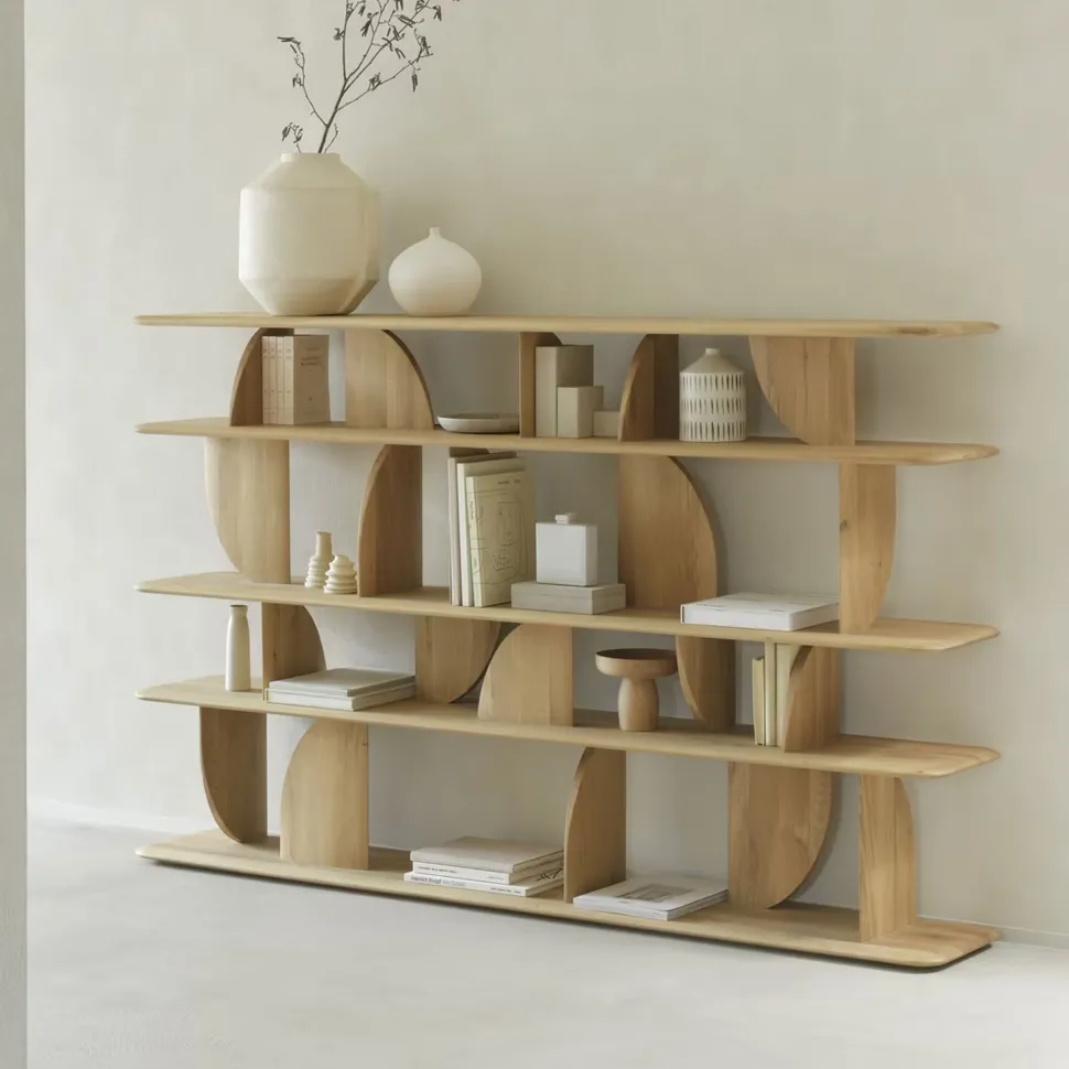 Wandrek Geometric Hout, 130 x 210cm