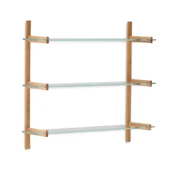 Wandrek Sitra Eikenhout en glas, 98 x 110cm