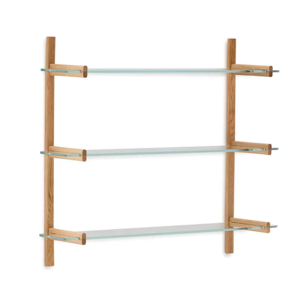 Wandrek Sitra Eikenhout en glas, 98 x 110cm