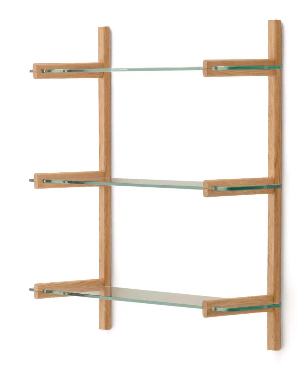 Wandrek Sitra Eikenhout en glas, 98 x 90cm