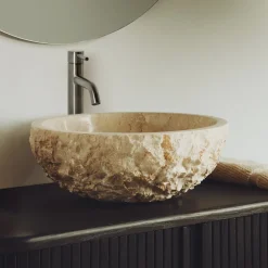 Waskom Orvane Marmer, 40cm, kleur Beige