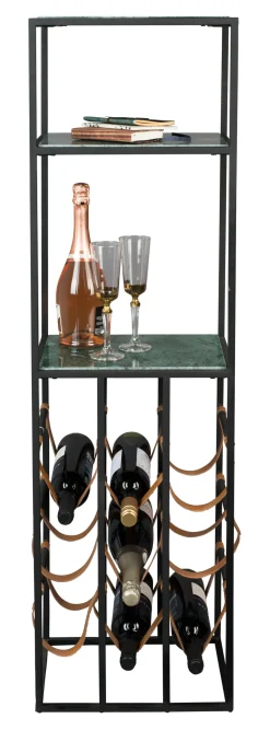 Wijnkast Mil Groen marmer, 125.5 x 36cm