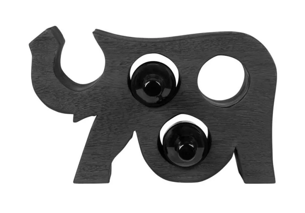 Wijnrek Elephant Suarhout, kleur Zwart