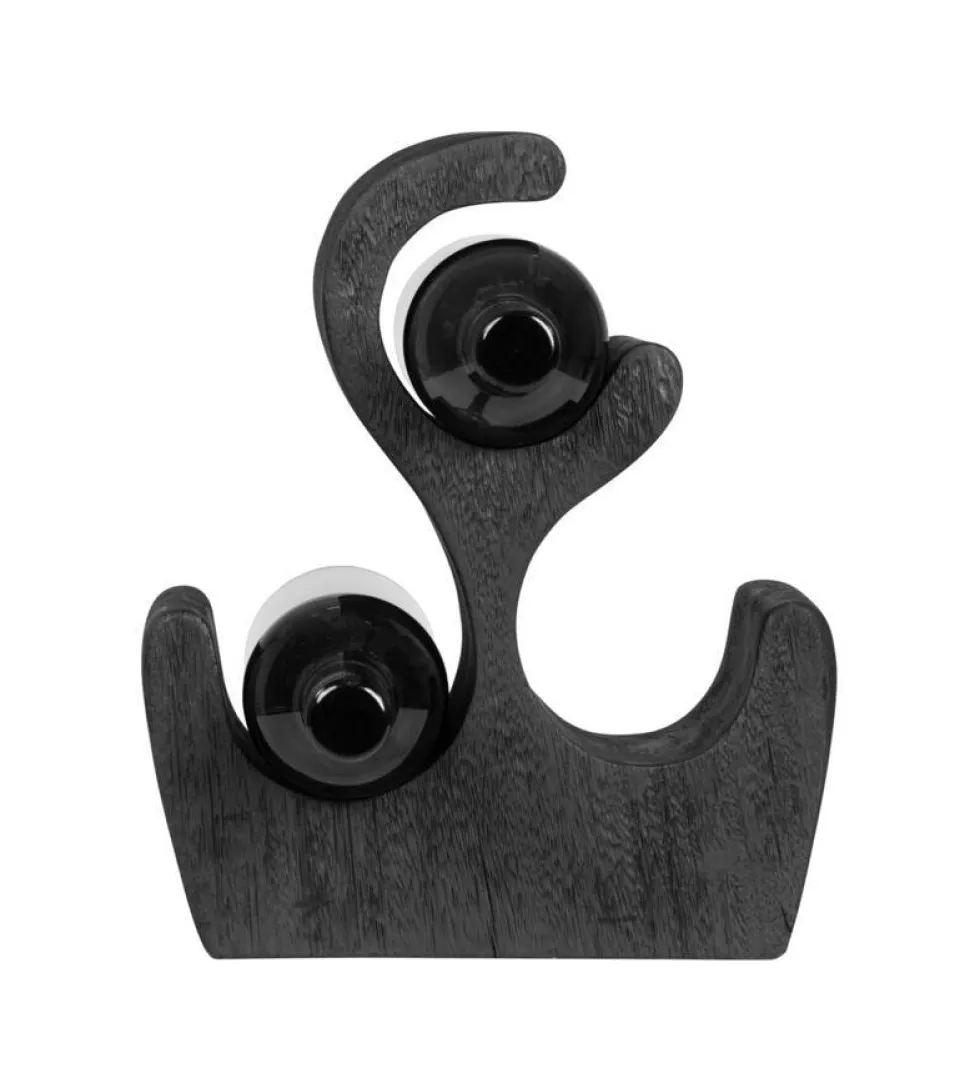 Wijnrek Grape Suarhout, 30cm, kleur Zwart